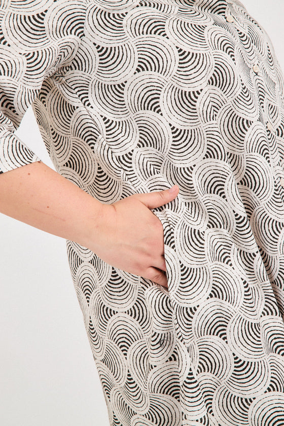 Fig dress - Wave print