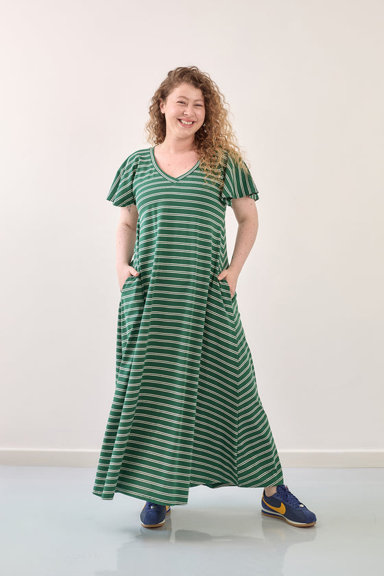 Hi Fly Stripes -  Green & white