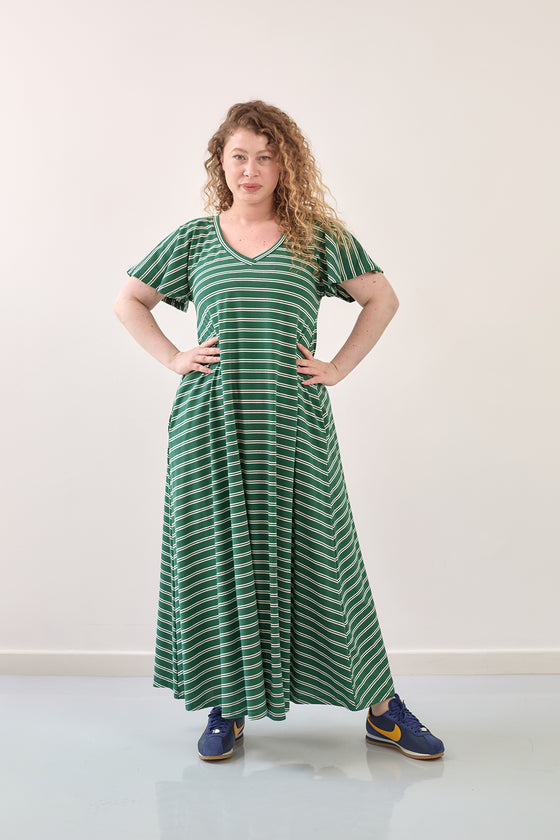 Hi Fly Stripes -  Green & white