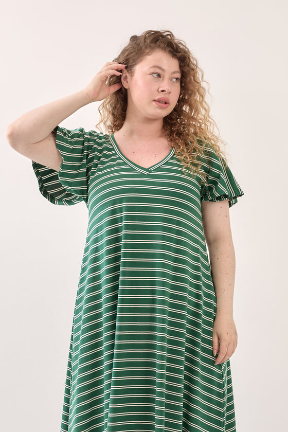 Hi Fly Stripes -  Green & white