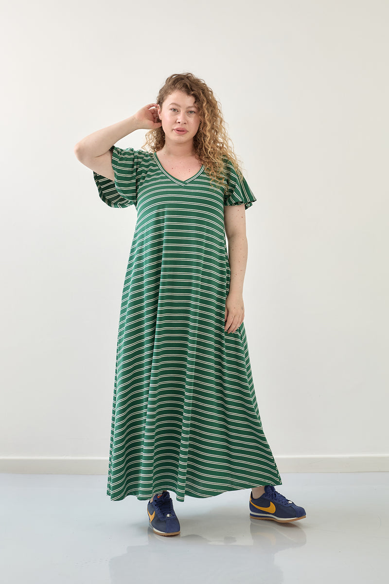 Hi Fly Stripes -  Green & white