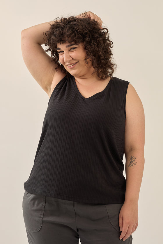 Vivi rib top - Black