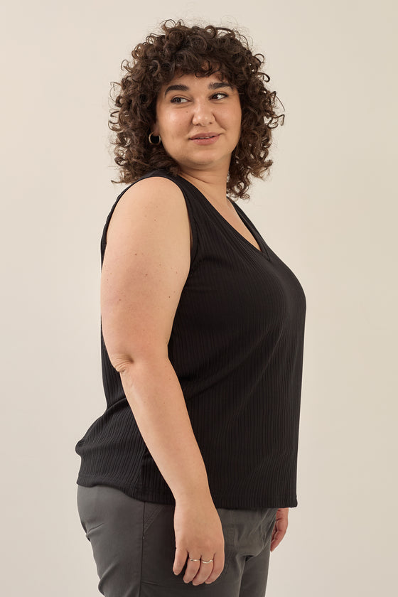 Vivi rib top - Black