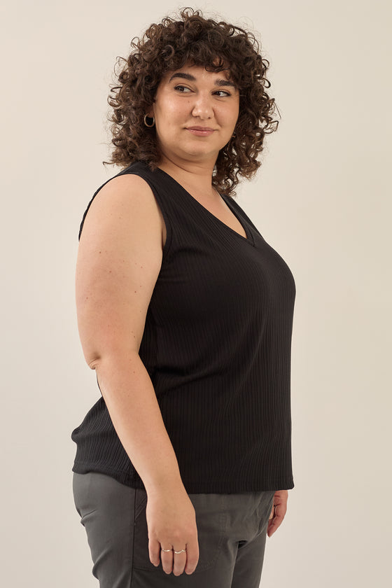 Vivi rib top - Black