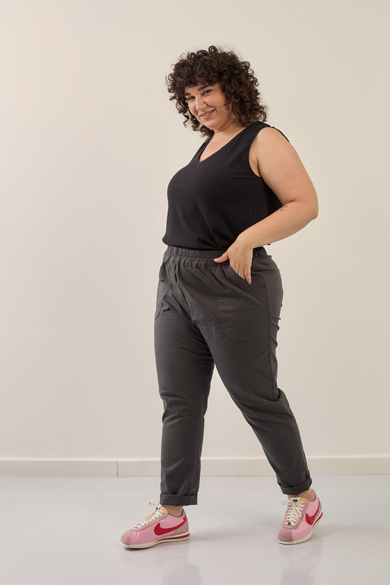 Vivi rib top - Black