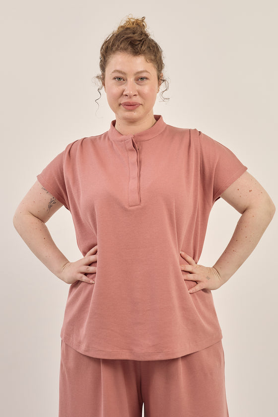 Vintage waffle shirt - Pink