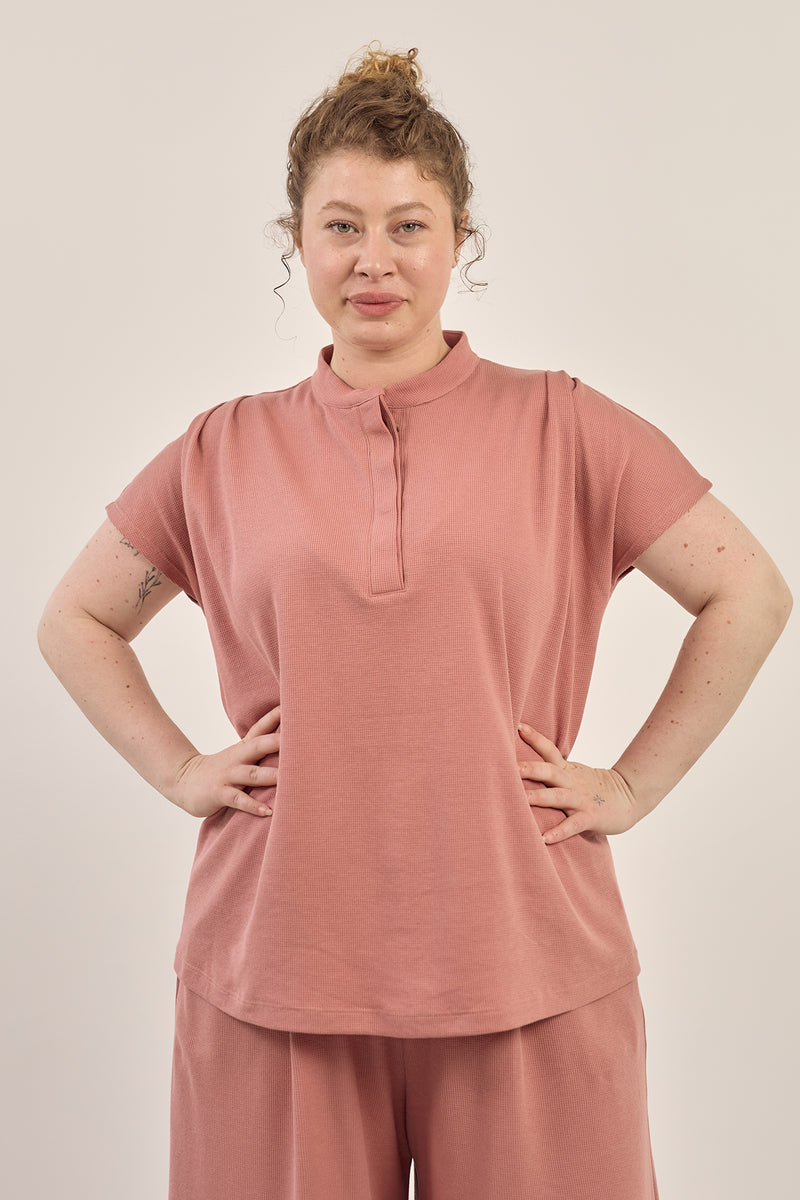 Vintage waffle shirt - Pink