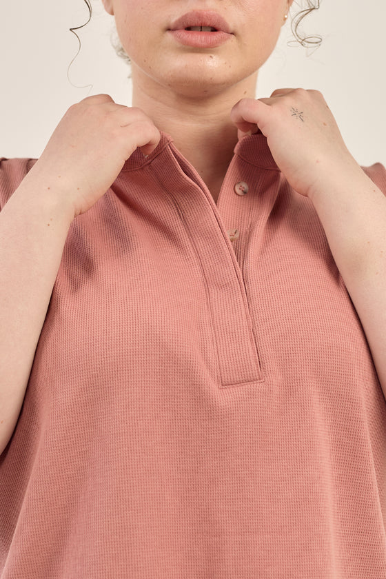 Vintage waffle shirt - Pink