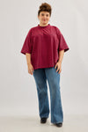 Emilie top - Red & Navy