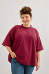 Emilie top - Red & Navy