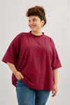 Emilie top - Red & Navy