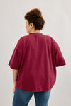 Emilie top - Red & Navy