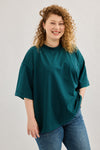 Emilie top - Green & Navy