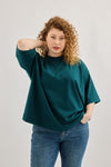 Emilie top - Green & Navy