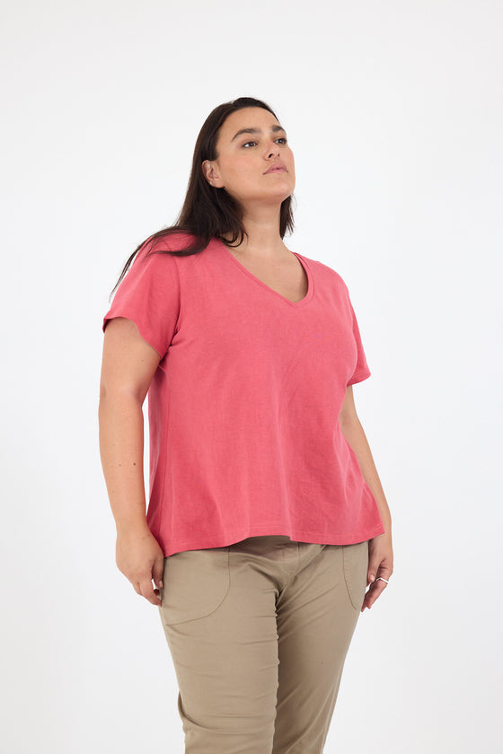 Noga top - Washed Red