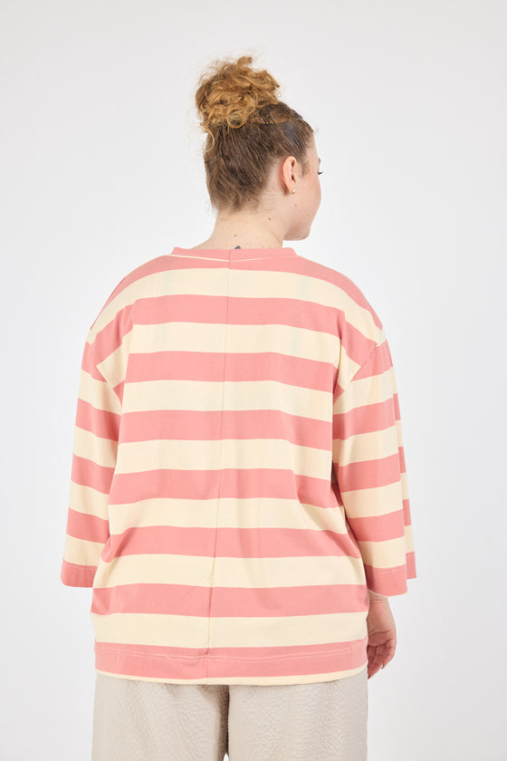 Kelly Top - Pink & Off white