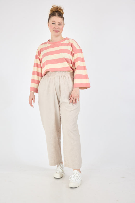 Kelly Top - Pink & Off white