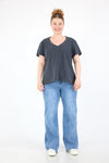 Noga top - Washed Dark grey