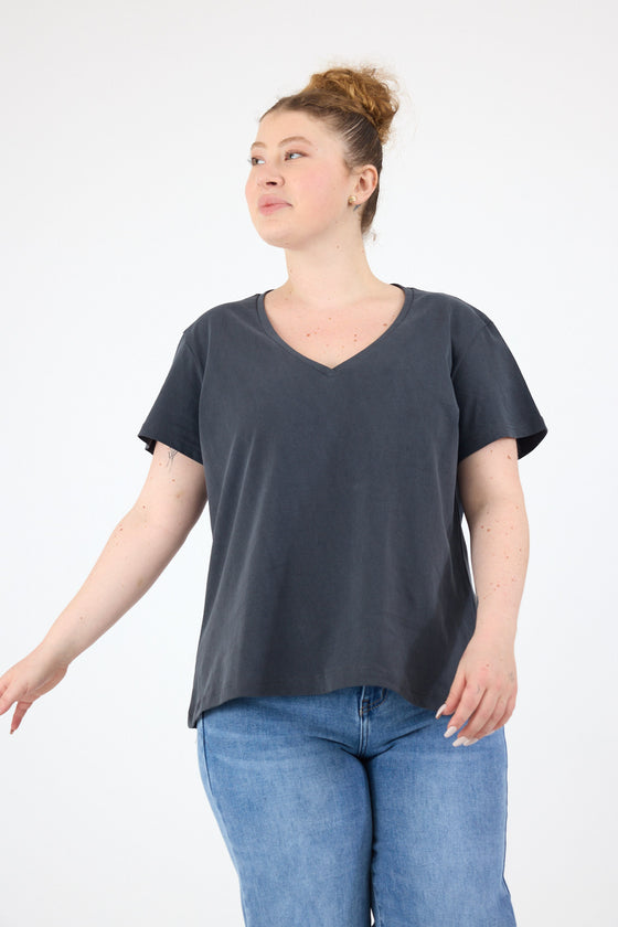 Noga top - Washed Dark grey