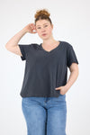 Noga top - Washed Dark grey