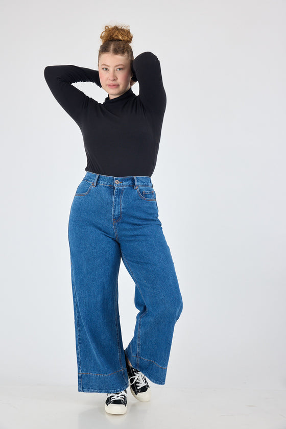 203 - The wide leg jeans - Blue