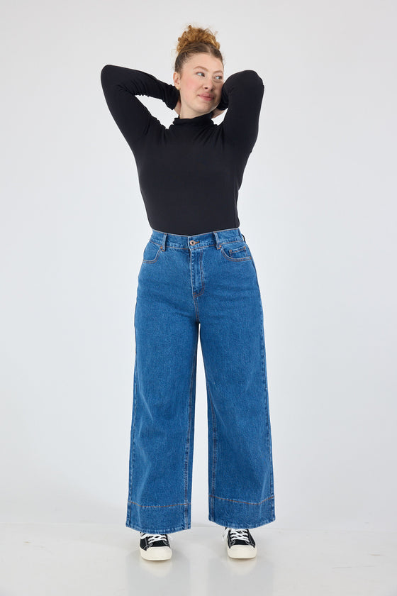 203 - The wide leg jeans - Blue