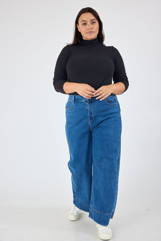 203 - The wide leg jeans - Blue