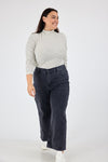 203 - The wide leg jeans - Washed black