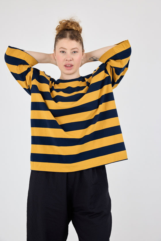 Kelly Top - Navy & Mustard