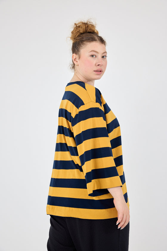 Kelly Top - Navy & Mustard