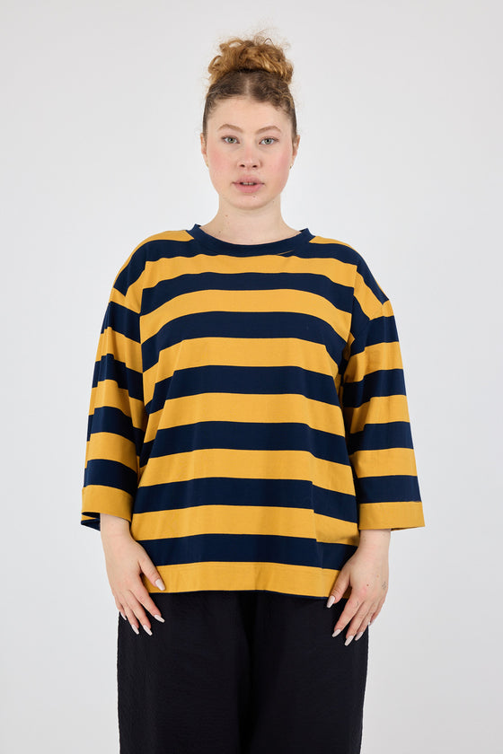 Kelly Top - Navy & Mustard