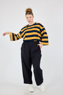  Kelly Top - Navy & Mustard