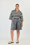 204 - Flow denim bermuda - Washed black