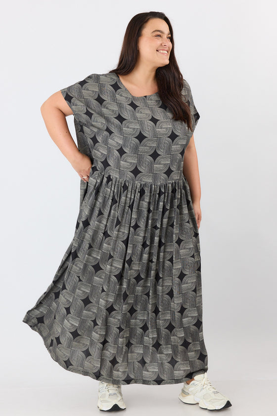 Nina Dress - Black pattern