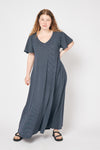 Fly dress - Navy & White pinstripes