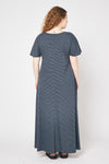 Fly dress - Navy & White pinstripes
