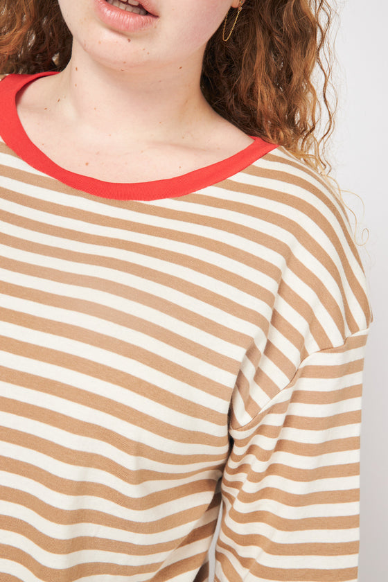 Gravity top - Moca stripes