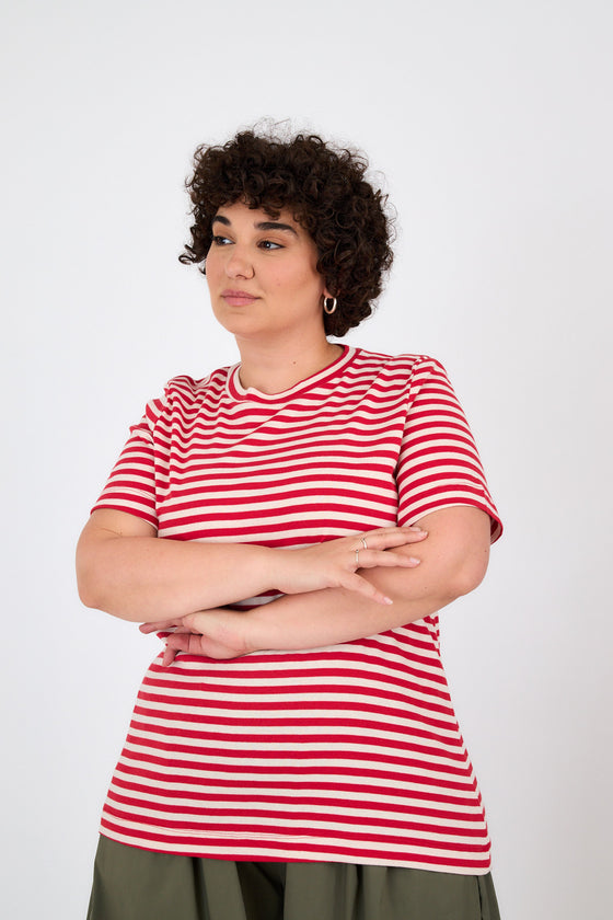 Lili top - Red stripes