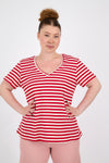 Noga top - Red stripes