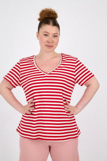  Noga top - Red stripes