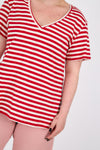 Noga top - Red stripes