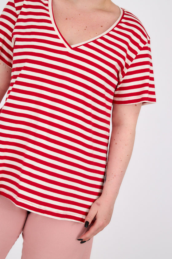 Noga top - Red stripes