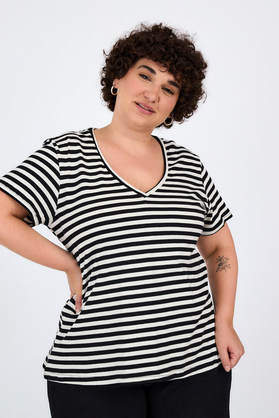 Noga top - Black stripes