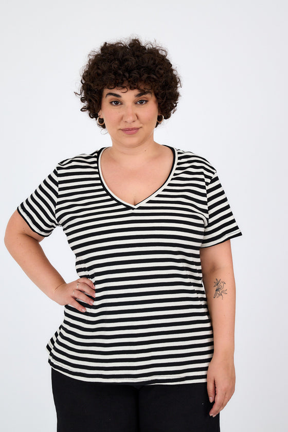 Noga top - Black stripes