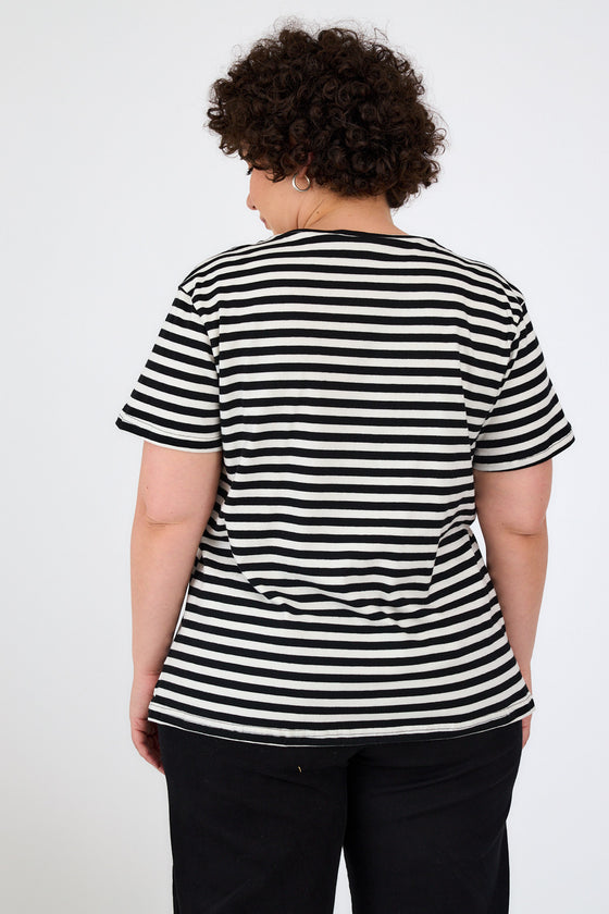 Noga top - Black stripes