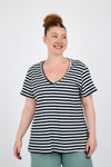 Noga top - Navy stripes