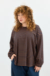 Mili Top - Navy & Brick
