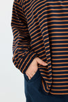 Mili Top - Navy & Brick