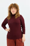 Nana Rib Top - Maroon