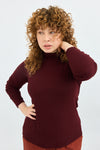 Nana Rib Top - Maroon